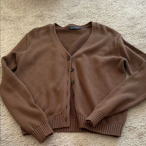 Brandy Melville Brown V-Neck Cardigan